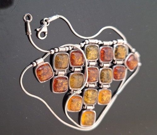 Collier vintage ambre - collier, en