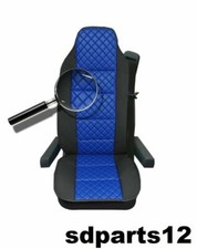 Pour MAN Renault Housse de Siège Cuir Bleu Tissu Noir Utilitaires Poids Lourds