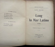 Valère Bernard "Long la mar latino" Poème provençal - Édition originale, 1908