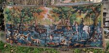 tapisserie représentant une scène de chasse royale,  75 x 180 cm