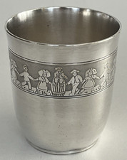 Ancienne Timbale Alsacienne Hansi ? Métal argenté Poinçon L M