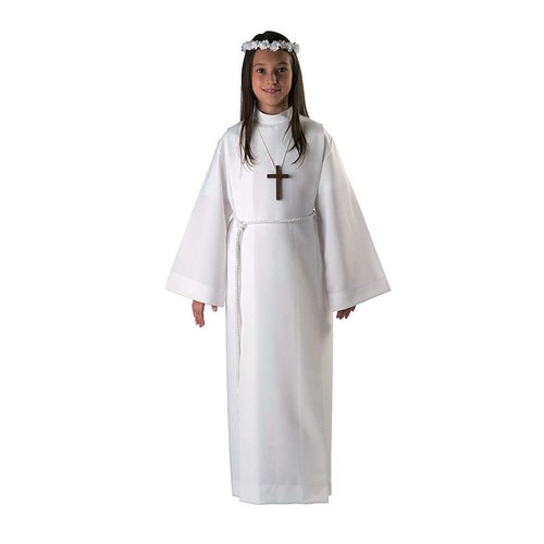 Aube communion fille deux plis