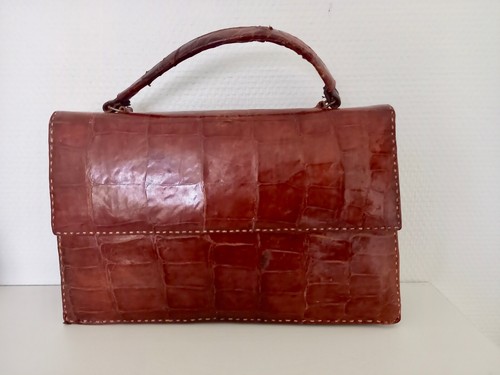 Sac main vintage - À, crocodile