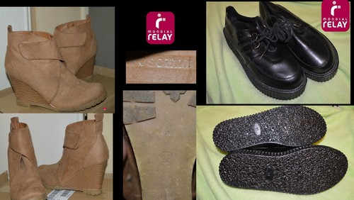 Boots daim compensées point - boots,