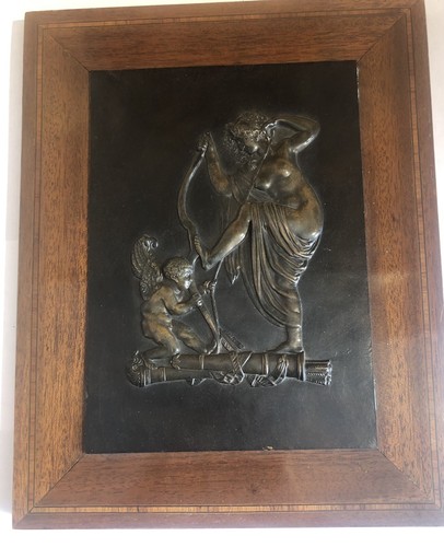 Bas relief bronze femme - relief,