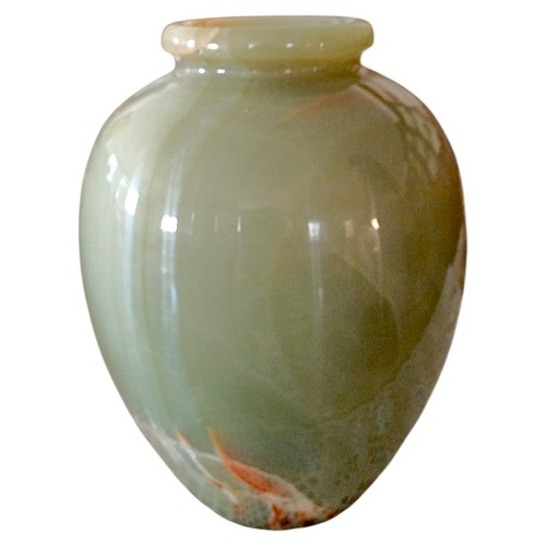 Vase onyx vert sculpture - en,