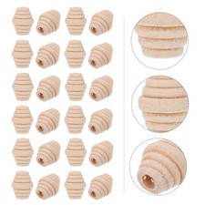  50pcs en bois perles en bois créatif bricolage artisanat perles perles de