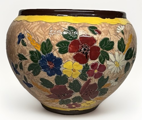 Rare vase cache pot signé - pot,