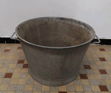Ancienne Grande Bassine Galvanisée En Zinc ( Réf : Hang)