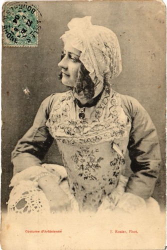 Cpa arles costume - cpa, d'arlesienne