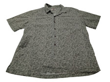 Chemise hawaïenne L.L.Bean vert kaki manches courtes taille L #666 hawaienne