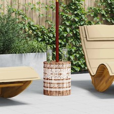 Pied de parasol Bois Massif Porte-parapluie Accessoires Jardin Support vidaXL vi