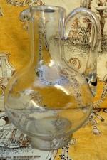 Ancienne petite Carafe Cristal verre Soufflé Normandie fin XVIII début XIX ème