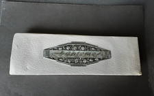 BOÎTE À DRAGÉES ANCIENNE De BAPTÊME art deco Feuille argent massif