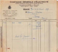 1939 COMPAGNIE GENERALE D