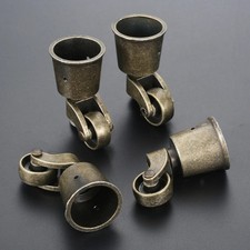 Ensemble de 4 roulettes pour meubles en alliage de zinc pour tables basses nordi