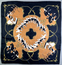 Authentique foulard  vintage " Chevaux "