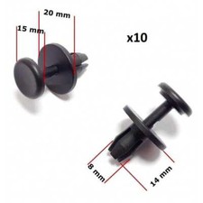 10 Clips de pare boue pour