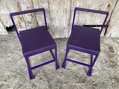 Paire chaise ancienne metal - paire,