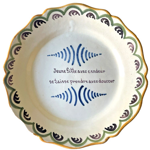 Assiette faïence vintage - assiette,