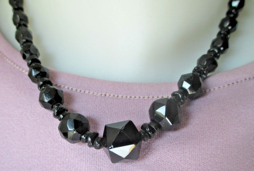 Ancien collier perles verre - collier,