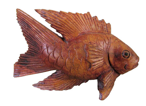 Petit poisson koi - en, bois