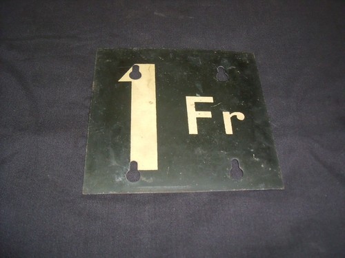 Plaque tole epoque pour - plaque, d