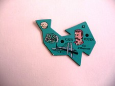 magnet carte de l'europe le gaulois 1995 aimant : 42 rouen caen