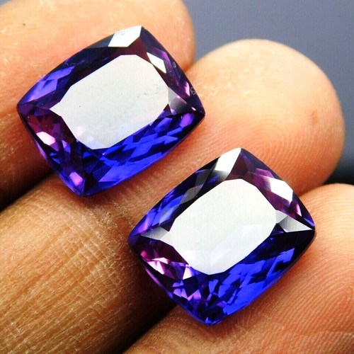 Coussin tanzanite violette - coussin,