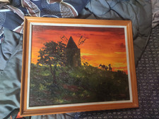 ancien tableau huile sur toile