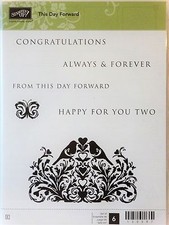 Stampin Up This Jour Forward Transparent Fixation Tampons Mariage Félicitations