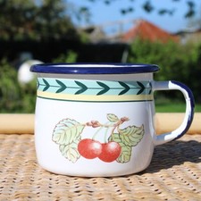 Tasse en tôle émaillée Villeroy & Boch collection French Garden