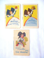 3 LIVRES DE RECETTES PUB ALSA VERS 1950