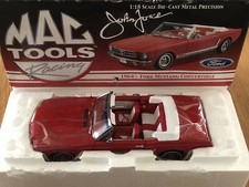 ERTL 1964 1/2 FORD MUSTANG CONVERTIBLE JOHN FORCE MAC TOOLS RACING 1:18