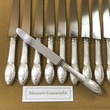 1 couteau de table BOULENGER modèle LOUIS XVI FILETS RUBANS métal argenté 25,5cm