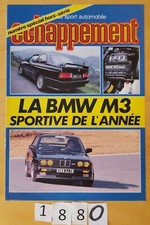 BMW M3 E30 Extrait ECHAPPEMENT 8 Pages 1986 Fr Sportive de l'année Vs 205 Golf