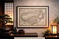 RARE 1821 CHINA & JAPAN MAP -