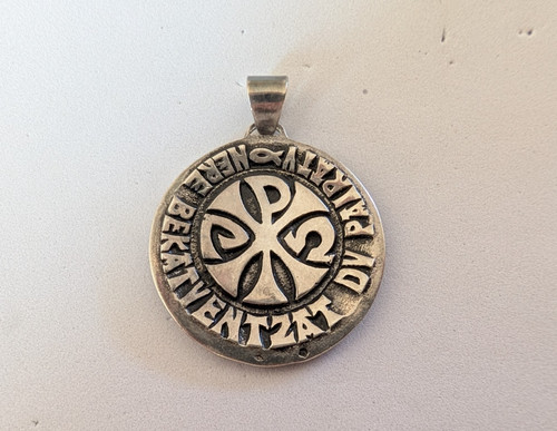 Ancien pendentif argent massif - pendentif,