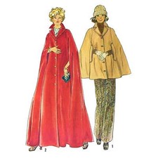 Cape Vintage Années 1960 – Deux Longueurs - Multi-Tailles