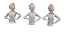 Demi-figurine half Doll porcelaine Deutschland 3 BUSTES DE MARQUISE Art-déco