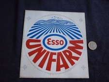 AUTOCOLLANT / ESSO UNIFARM  " DIAMETRE 15,5 CM "