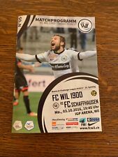 Programme de match FC Will vs