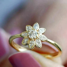 Bague Fancy Fleur En Or Jaune