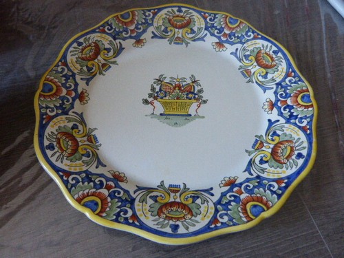 Assiette vieux rouen géo - assiette,