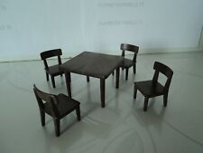 PLAYMOBIL vintage western table et 4 chaises marron foncé fort nordistes 4398
