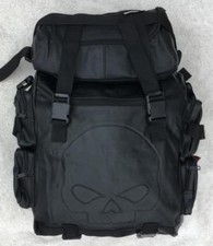 SKULL Double Sac pour sissi bar en Cuir souple tete de mort ( moto custom harley