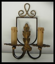 Ancienne applique noires et