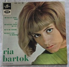 EP Ria Bartok : Plus de coeur brisé +3 VG+/VG++  65  sixties yéyé girl languette
