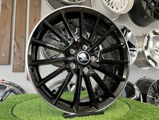 4X R17 Pouces 5X100 Jantes Style VRS Noires+Polies: S'adapte Pour Skoda Rapid