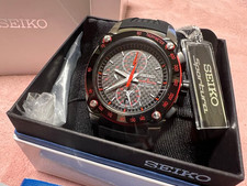 Montre chronographe SEIKO Sportura F1 Honda Racing Edition SNAC03 noir/rouge ...